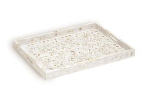 Bandeja de incrustaciones de hueso para ocasiones navideñas hechas a mano de la mejor calidad con bandeja de servicio de forma cuadrada - Product Image 3