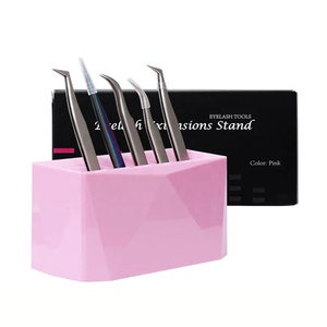 Pinzas para extensiones de pestañas, soporte de exhibición de acrílico transparente, estante de almacenamiento, herramientas de almacenamiento, venta al por mayor - Product Image 1