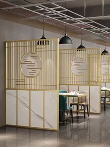 Vàng Gương Thép Không Gỉ Trang Trí Cao Cấp Tùy Chỉnh Kích Thước Kim Loại Phòng Divider Phân Vùng Với Trang Trí Riêng Tư Màn Hình - Product Image 3