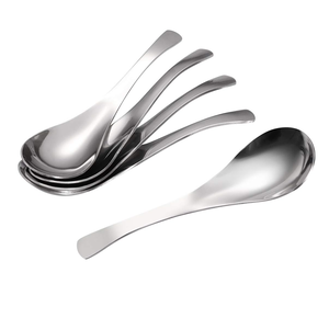 Cuillère à soupe en acier miroir classique Style moderne cuillère à dessert ronde couverts de fête de mariage cuillère à soupe - Product Image 5