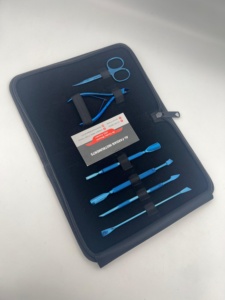 Juego de Herramientas de Manicura y Pedicura de Acero Inoxidable de Grado Quirúrgico, Color Azul Plasma, con Estuche de Cuero, Cortaúñas y Tijeras para Cutículas - Product Image 4