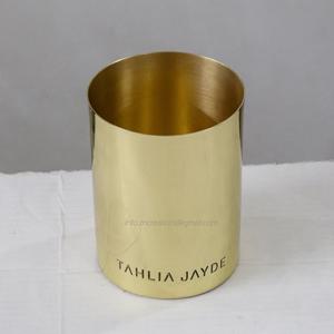 โหลเทียนทองเหลืองสีทองภาชนะทองเหลืองบริสุทธิ์สำหรับทำเทียนขวดโหลสำหรับเทียนหอมมีกลิ่นหอม - Product Image 2