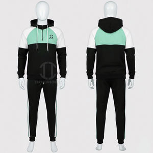 Ensemble de survêtement 2 pièces pour homme 2026 en molleton technique délavé imprimé, avec logo personnalisé, comprenant un sweat à capuche zippé et un pantalon de jogging, style streetwear de marque de luxe - Product Image 5