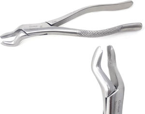Forceps dentaire manuel en acier inoxydable de haute qualité pour enfants, extraction des dents, 7 pouces, réutilisable, poignée ergonomique, certifié CE - Product Image 1