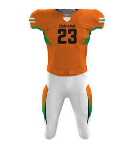 2025 venta al por mayor fútbol americano blanco y naranja práctica Jersey equipo juvenil uniformes de fútbol americano naranja conjunto de uniforme de Rugby - Product Image 5