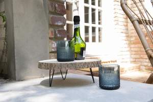 Piédestal en bois décoratif Paulownia Piédestal en bois naturel avec poignée, petit, marron, carré - Product Image 3