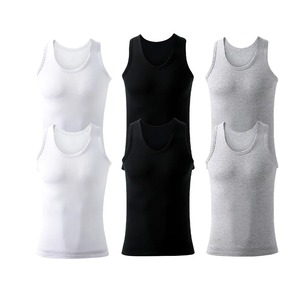 Custom Men's Compression Sleeveless Undershirt <b>Slimming</b> Shapewear <b>Vest</b> Fitness Tummy Control Breathable Polyester/Cotton All - Product Image 4
