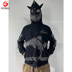 Luxury Oversized <b>Pullover</b> Hoodie Custom 100% Cotton Heavyweight Streetwear for Winter Plain Dyed - Product Image 2