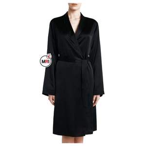 Peignoir en satin de soie 100% personnalisé pour femmes Robes de luxe Spa Home Robe de nuit en satin de soie glacée de haute qualité - Product Image 4