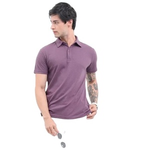 Camisas de Punto de Algodón para Hombre, Formales y de Lujo, Alta Calidad a Bajo Precio, Color Sólido, Manga Corta, Transpirables, de Piqué - Product Image 1