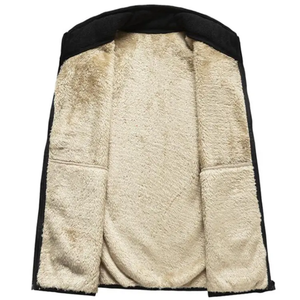 Gilet en toile imperméable pour homme, sans col, sans manches, veste chaude pour l'automne et l'hiver - Product Image 4