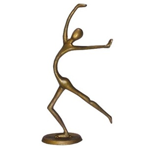 Escultura de Metal de oro con postura de cuerpo único, estatua de Arte Moderno, decoración del hogar, piezas decorativas abstractas para arte de mesa de oficina de lujo - Product Image 3