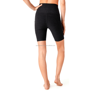 Ropa de gimnasio de cintura alta para mujer, pantalones de Yoga, pantalones cortos elásticos de algodón, decoración de botones, Control de barriga funcional, cómodos - Product Image 2