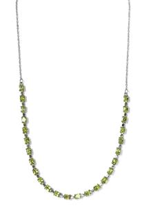 Natural Oval Cut Peridot Tennis Necklace Sterling Silver Women Tennis August Birthstone Necklace Women Gift Necklace Party Wear - Product Image 6