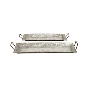 Bandeja de servicio de aluminio para restaurante y bandeja decorativa para el hogar Bandeja de servicio de metal de la mejor calidad y gran oferta - Product Image 2