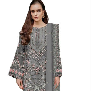 Traje Pakistaní para Mujer con Bordado Georgette, Ideal para Fiestas, Secado Rápido, Todas las Temporadas, Venta al Por Mayor - Product Image 1