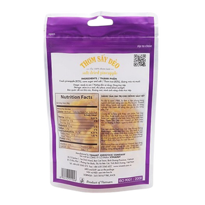 Vinamit Natural Tropical Fruit Piña seca suave 100g Snack Pack Alta calidad Venta al por mayor Sabor dulce de Vietnam - Product Image 3