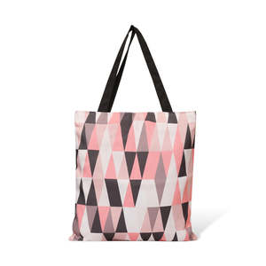 Geometric Cotton Canvas Tote <b>Bags</b> Full Stylish Digital Printed Fabric Pattern <b>Bag</b> With <b>Black</b> Handle African Assent <b>Bag</b> For All - Product Image 6