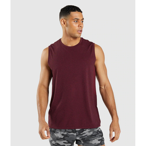 Summer New Men's Breathable Knitted Sports Polyester/Cotton Fitness <b>Bodybuilding</b> Workout <b>Vest</b> Sleeveless Gym Tank Top - Product Image 1