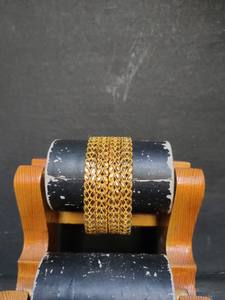 Brazaletes de precios directos del fabricante con metal dorado de 22 quilates, brazaletes de último diseño de forma redonda a la venta por exportadores - Product Image 4