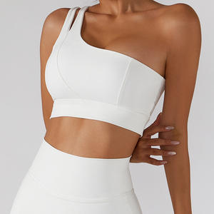 Vente en gros de vêtements personnalisés à la mode pour femmes soutien-gorge respirant soutien-gorge tendance sans couture soutien-gorge de sport à une épaule pour femmes - Product Image 5