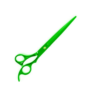 Tijeras rectas para el cuidado de mascotas de Color verde, Tijera para mascotas, Tijera para el cuidado del cabello con reposapiés fijo - Product Image 2