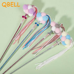 Qbellpet Bacchetta Magica Interattiva per Gatti con Campanello e Pallina in Morbido Velluto di Alta Qualità - Product Image 1