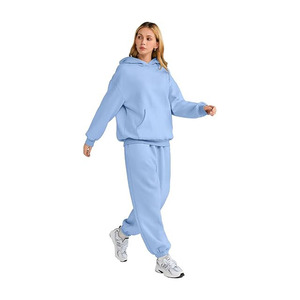 Ensemble de survêtement deux pièces de qualité supérieure avec logo personnalisé, imprimé, fermeture éclair, pantalon de survêtement à jambes larges et haut court à capuche pour femmes - Product Image 5