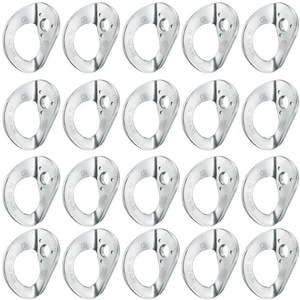 Plaque d'ancrage encastrable Coeur en acier inoxydable 12 mm, robuste, zinguée galvanisée pour applications sur pierre - Lot de 20 - Product Image 1