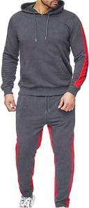 Chándal Deportivo para Hombre de Primera Calidad, al por Mayor, Personalizado, Transpirable, de Algodón Gris, Ropa Deportiva, Chándal a Rayas para Hombre - Product Image 5