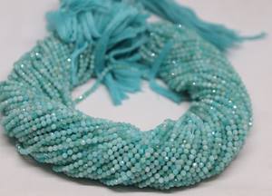 Exportador indio de cuentas facetadas naturales de amazonita Rondelle para la fabricación de joyas disponibles a precios al por mayor cuentas naturales - Product Image 4