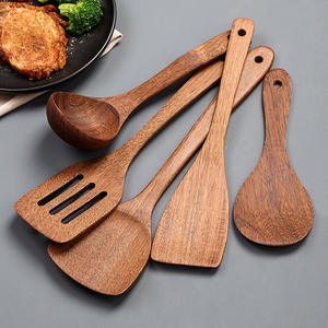 Wooden Salad Servers Spoon Fork Knife Dinner Flatware Custom Bowl Wholesale Wood Salad Serving <b>Set</b> for Servings in Low Price - Product Image 5