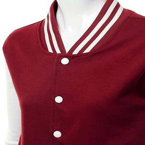 Chaqueta universitaria de estilo callejero para mujer, chaquetas de béisbol de algodón con mangas de cuero y lana transpirables XL bordadas con letras personalizadas - Product Image 4