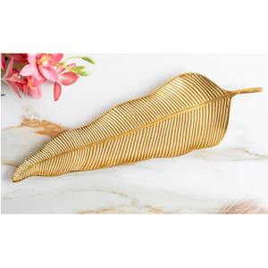 Exclusive Aluminium Leaf Tray Best Quality Handmade Metal <b>Decorative</b> Tray For Dining <b>Table</b> Wedding <b>Party</b> Restaurants Hotels Tray - Product Image 4