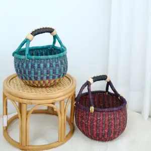 越南工厂海草bolga篮子大库存非洲风格天然草草袋和篮子