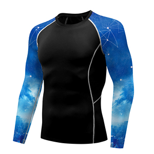 Summer Men Long Sleeve Upf 50+ Sun Compression Shirts Swimsuit Rash Guards Surfing <b>Wetsuit</b> Bodybuilding Sports Workout Tee Tops - Product Image 4