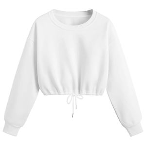 Womens crop sweatshirt Fleece Sweatshirts Casual Long Sleeve sweatshirt - Product Image 3