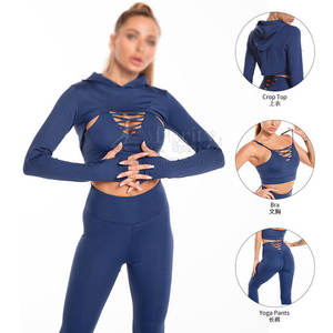 Dernière conception d'ensembles pour femmes vêtements de fitness ensembles pour femmes 100% coton léger ensembles pour femmes en vente en ligne - Product Image 5