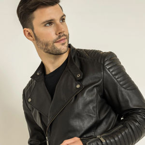 Chaqueta de Cuero Auténtico de Piel de Vaca para Hombre, Diseño Personalizado y Bordado, Chaqueta de Cuero Suave y Cómoda para Hombre - Product Image 4