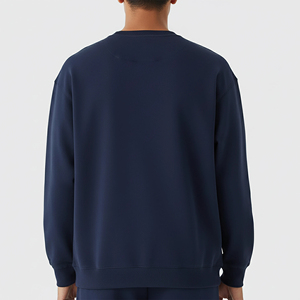 เสื้อสเวตเตอร์100% โอเวอร์ไซส์ผ้าคอตตอนคอวีมีฮู้ดแฟชั่นสีพื้น - Product Image 2