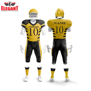 Uniforme de fútbol americano de diseño personalizado de alta calidad, manga corta, transpirable, de talla grande, función de impresión por sublimación, nombre del equipo - Product Image 5