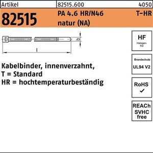 เคเบิลไทร์ 4.6x390/110 มม. ชุบกัลวาไนซ์ภายใน PA4.6 แพ็ค 100 ชิ้น โดย HellermannTyton - Product Image 1