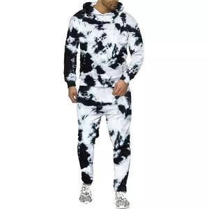 Conjunto Deportivo de Sudadera con Capucha y Pantalones de Estilo Tie Dye Transpirable para Invierno, para Hombre y Mujer - Product Image 1
