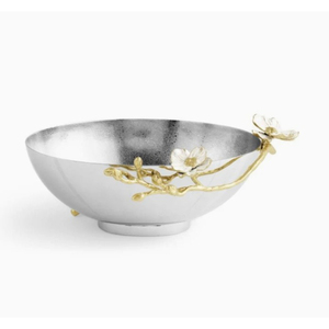 Metal plateado de la mejor calidad con acento floral, cuenco para servir ensalada, cuenco decorativo elegante para servir frutas al precio más barato - Product Image 2