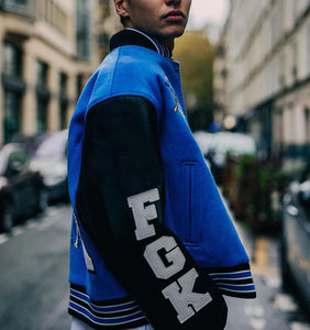 Hommes Baseball Bomber Fabricant Letterman Vestes Patches Applique Chenille Brodé Varsity Jackets - Product Image 5