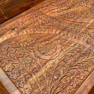 ชุดรถเข็นชาไม้แกะสลักด้วยมือแบบดั้งเดิมพร้อมถาดเสิร์ฟและกล่องไม้แกะสลักด้วยมือแบบดั้งเดิม - Product Image 6