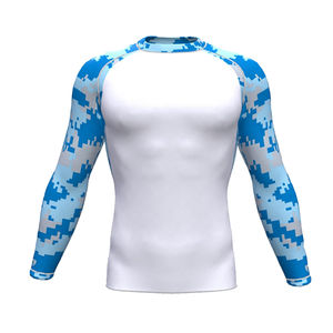Personaliza Tu Propio Logotipo, Camiseta Deportiva de Manga Larga con Estampado Digital de Camuflaje para Hombre, Poliéster/Nailon 240g de Secado Rápido, PUFFIN SPORTS - Product Image 5