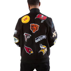 Chaqueta personalizada de fábrica para hombre, parches bordados de invierno, chaqueta de cuero con letras de béisbol para hombre - Product Image 2