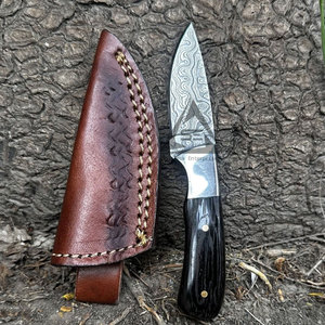Damascus Steel Made <b>Hand</b> <b>Tools</b> Mini Handmade Skinner Knives Solid Color Custom Logo Mini Handmade Skinner Knives - Product Image 4