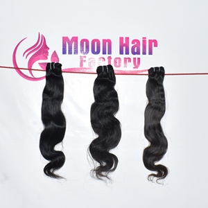 Extensions de cheveux humains de temple du sud de l'Inde, Bodywave, 100% vierges, brutes, vente en gros d'usine, aspect naturel, textures Remy, cuticules intactes, à vendre - Product Image 3